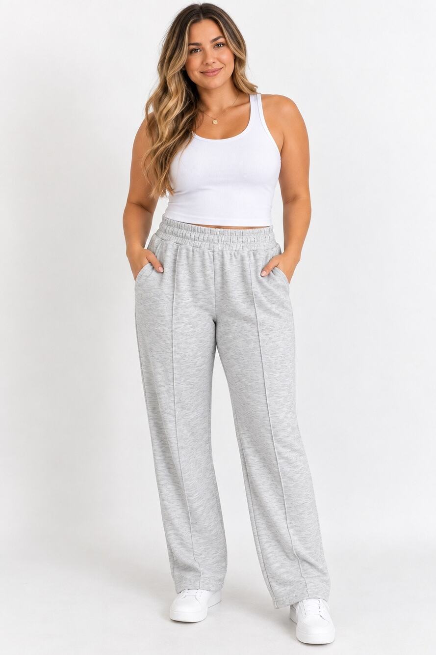 Rae Mode Light Heather Gray Straight Leg Pants – Size Medium